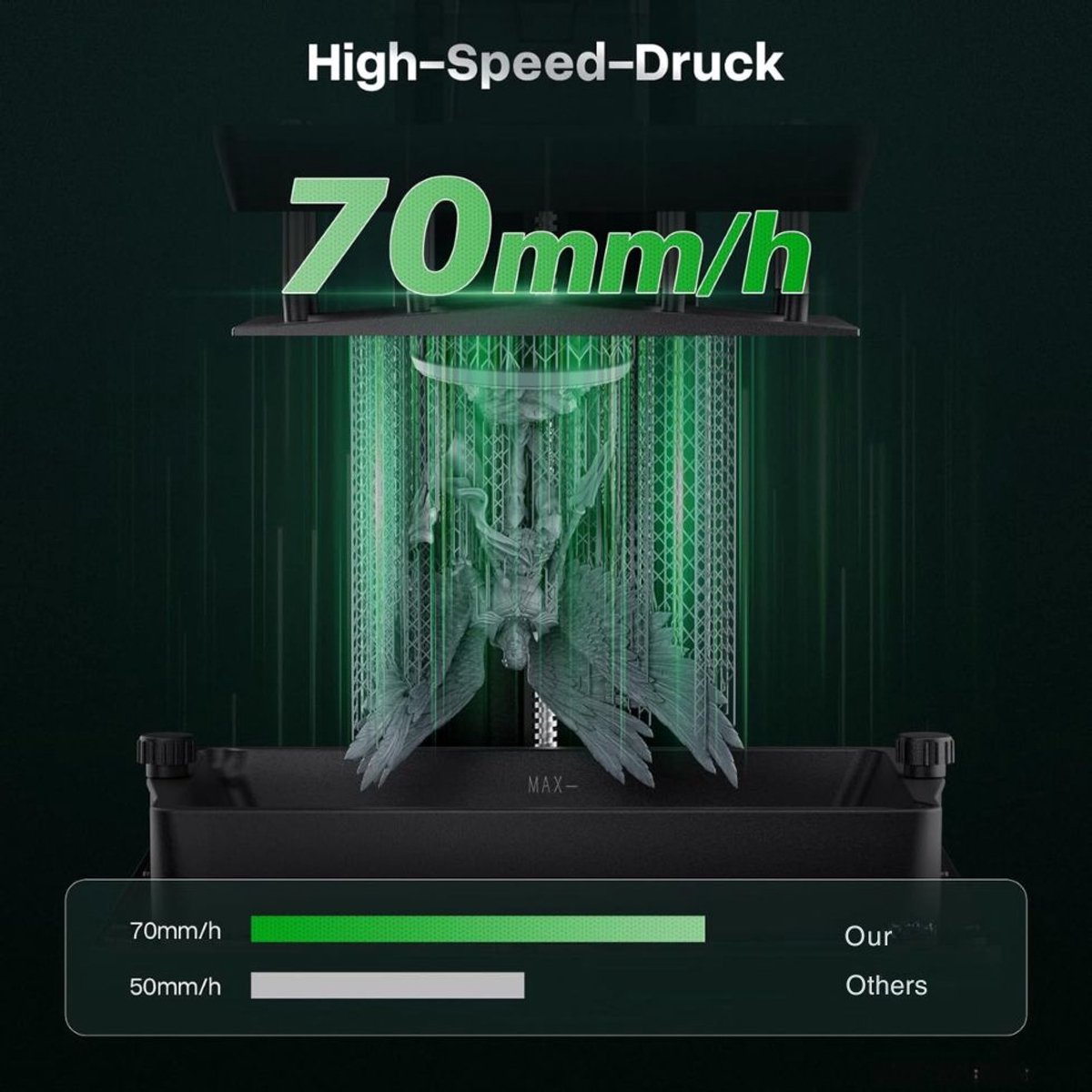 Draagbare Mini 3D Printer Bouwpakket met 4K LCD-scherm zwart-wit