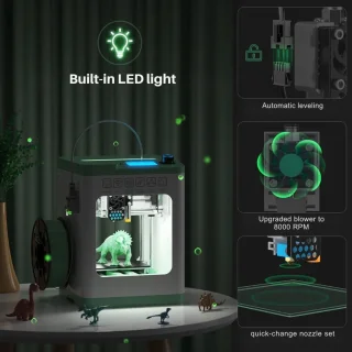 Draagbare Mini 3D Printer Bouwpakket voor Beginners met 11 Accessoires