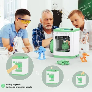 Draagbare Mini 3D Printer Bouwpakket voor Beginners met 11 Accessoires