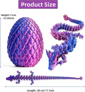 Draak in Ei 3D-geprinte decoratie