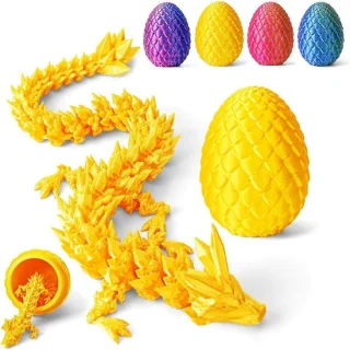 Draak in Ei - Decoratiebeeld Goud