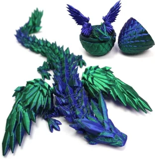 Drakenei beweegbaar figuur - groen