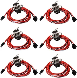Eindmodule – set van 6 – mechanische eindstop – 3 polen – 1 meter draad