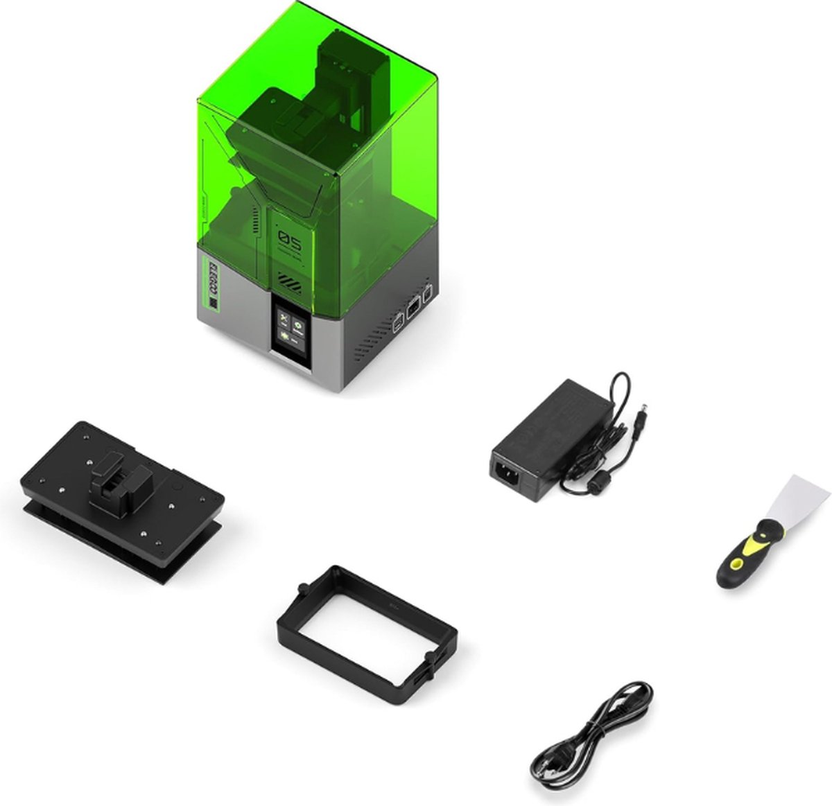 ELEGOO Mars 5 4K Mono LCD Resin 3D-printer Zilver/Groen