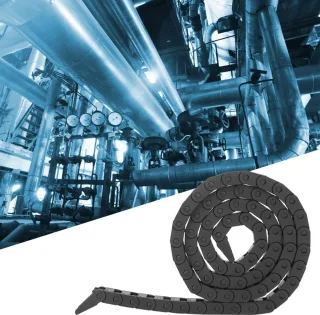 Elprico trekketting 7x7mm zwart nylon brugtype