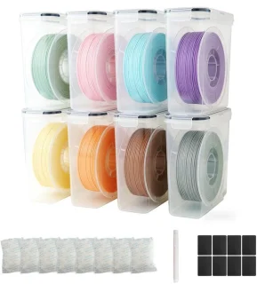 Elzusha - Set van 8 opbergdozen voor 3D printer filament