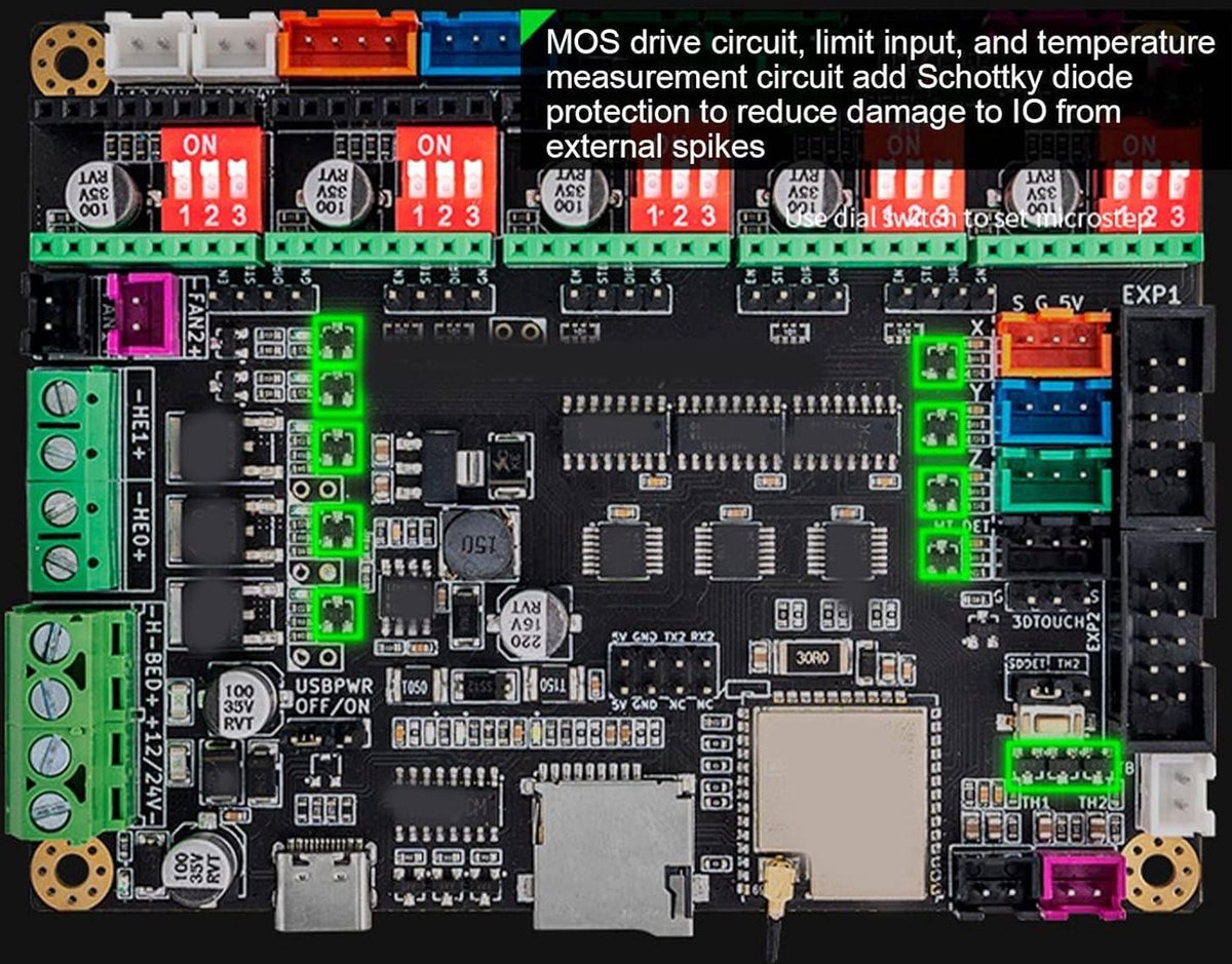 ESP32 32-bit geïntegreerd moederbord voor 3D-printer