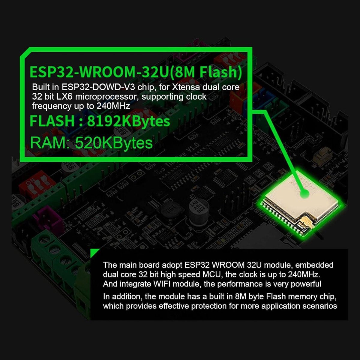 ESP32 32-bits 3D-printer Moederbord Kit