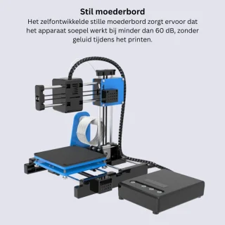 Wat vinden we goed aan de FlexVer® Mini 3D-printer Zwart