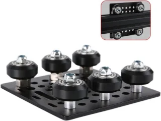 Gantryplaat kit 2040v aluminium met POM-wielen voor 3D-printer en CNC-machine
