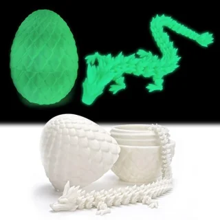 Glow-in-the-dark drakenei met 3D-draak