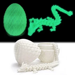 Glow-in-the-dark drakenei met 3D-draak