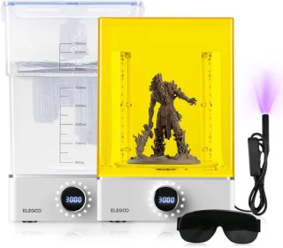 Harswasstation bundel met uv-lamp voor 3D-printers