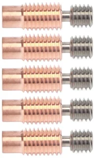 Heatbreak bimetaal 500℃ - 5-delige set Ti-legering/koper