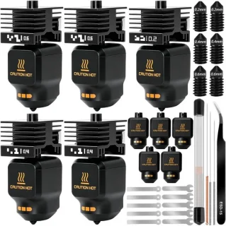Hotend kit voor P2S 3D-printer, inclusief 5 siliconen covers