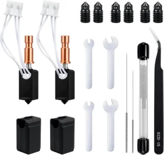 Hotend Kobra S1 Combo - 2 stuks keramisch geüpgraded, inclusief 6 stalen nozzles