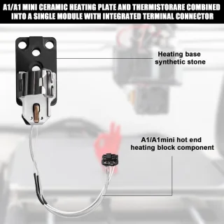 Hotend verwarmingsmontage A1/A1 Mini - Verwarmingsblok