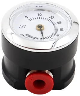 Hygrometer zwart aluminium