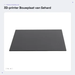 Inovra bouwplaat gehard borosilicaatglas 220x240x4mm voor 3d-printerbed