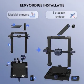 Intelectro 3D Printer 220x220x250mm Zwart