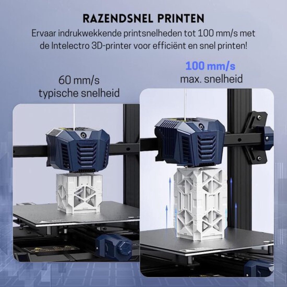 Intelectro 3D Printer 220x220x250mm Zwart