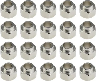 JHUBERS excentrische spacers 20 stuks 5 mm binnendiameter koolstofstaal vernikkeld