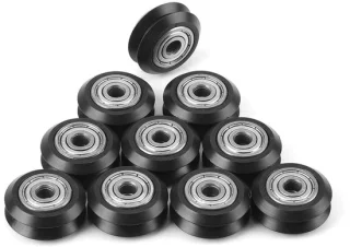 Katrolwielen met lagers - passieve rollen - 25mm buiten diameter - 3D printer onderdelen - duurzaam POM materiaal
