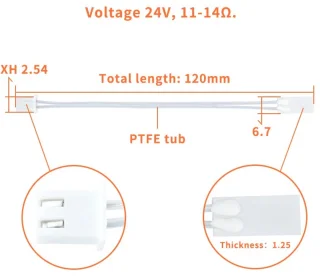 Keramische verwarmings-thermistor met montageklem - 300 °C - 1,3 mm diameter - voor BB X1 3D-printer - ShopVlot