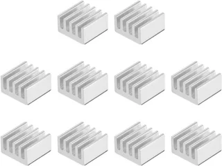 Koellichaam 5x9x9 mm – zilver aluminium – 10 stuks