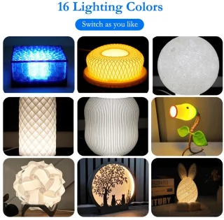 LED lampen set voor 3D printers - 3 x 3 kleuren - ShopVlot