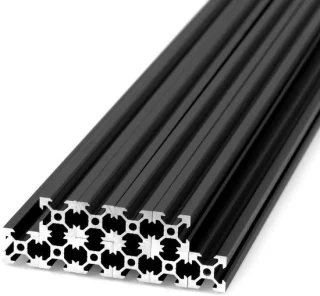 Lineaire rail van geanodiseerd aluminium, 700 mm, 10 stuks