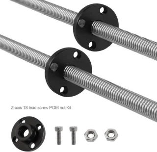 Loodschroef met trapeziumvormige moer – 8 mm – Prusa i3 MK2, MK2S, MK3 en MK3S