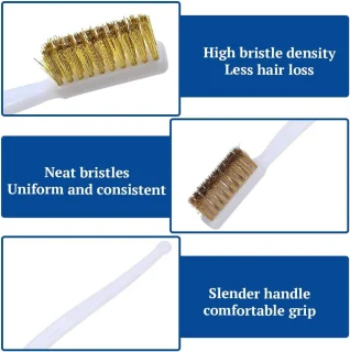 Messenset voor metaal - 6x kleine messing borstels - SnelShoppen