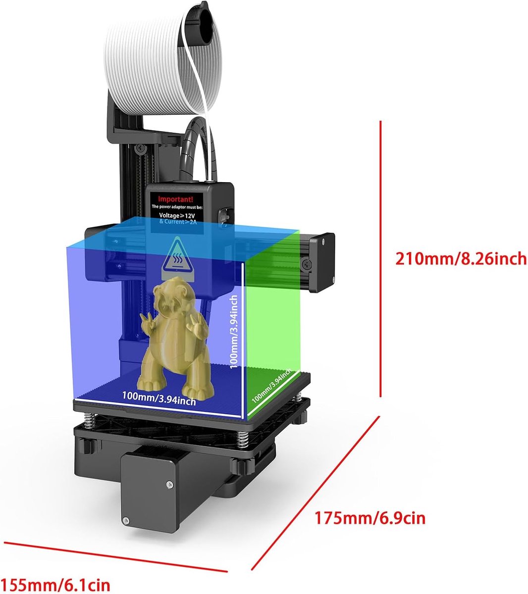 Mini 3D Printer Bouwpakket voor Beginners