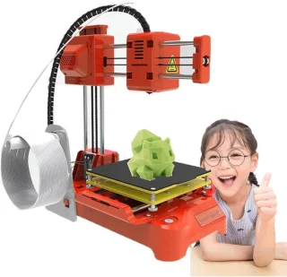 Mini 3D Printer - Desktop Printer Kinderprinter - Creatief Ontwerpen - Nivelleringsvrije Technologie - 100x100x100mm - Oranje
