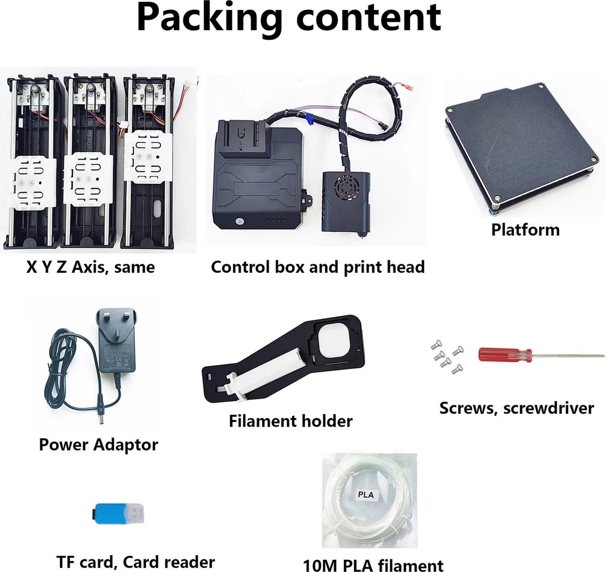 Mini 3D Printer Zwart - Draagbaar - TPU & PLA