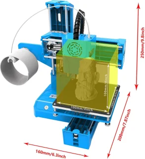 Mini 3D Printer Zwart - Draagbaar - TPU & PLA