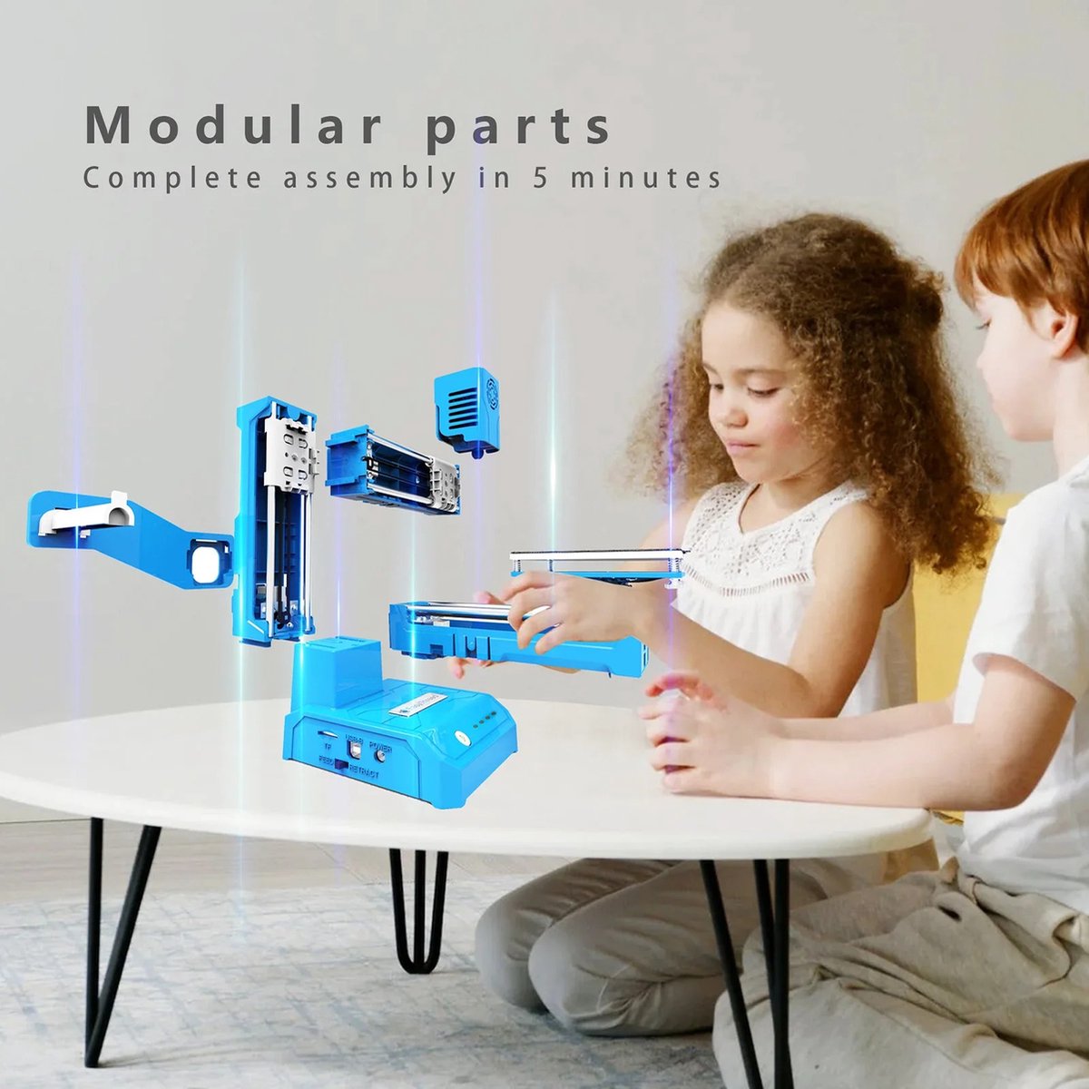 Mini 3D Printer Zwart - Draagbaar - TPU & PLA