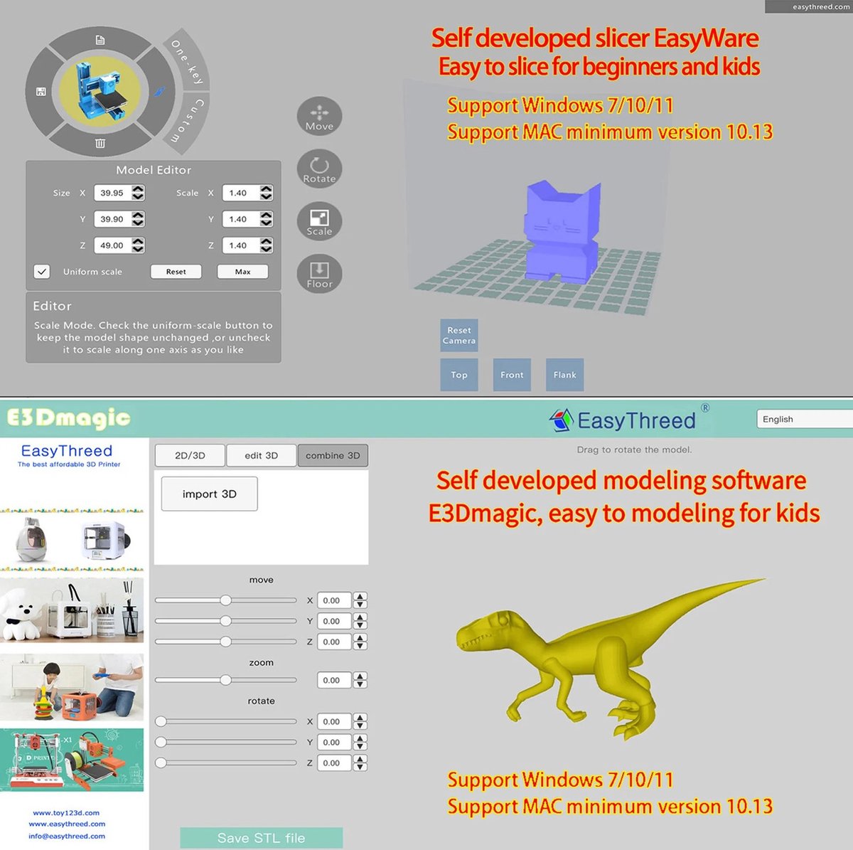 Mini 3D Printer Zwart