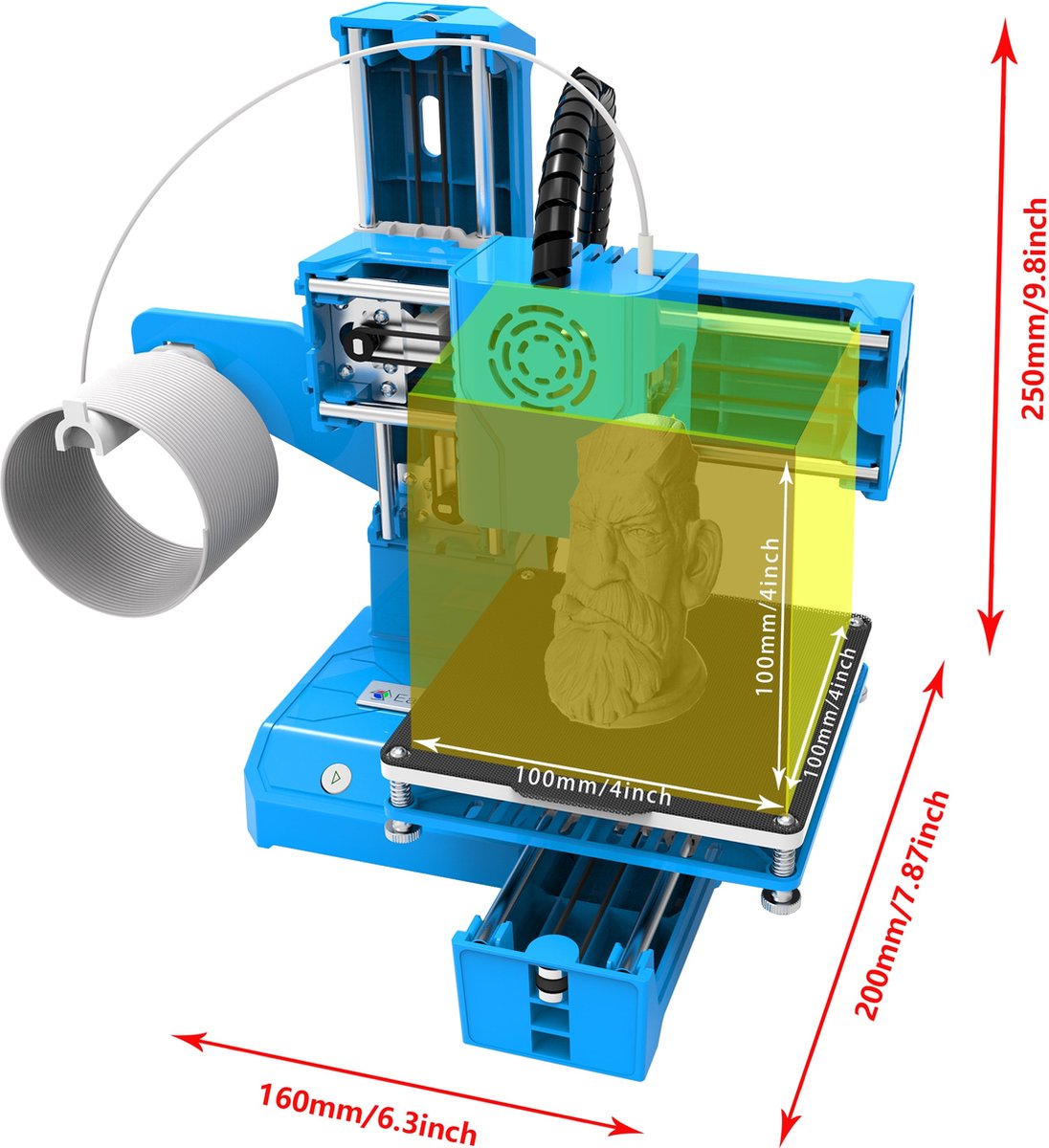 Mini 3D Printer Zwart