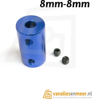 Motorkoppeling 8mm naar 8mm CNC