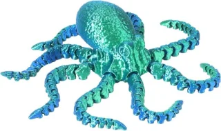 Octopus speelgoed - zeedier sculptuur - 23 x 22 x 5.5 cm