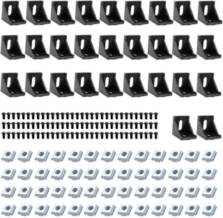 ONF3 - aluminium hoekverbindingen - 26 stuks - 4040 zwart