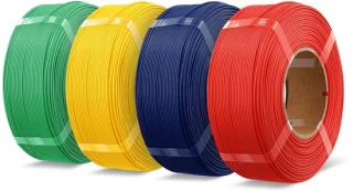 PLA Plus navulling 1 kg rood, blauw, geel en groen