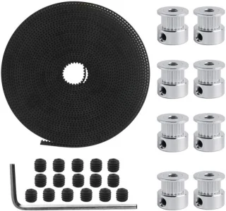Printer distributieset 26 - 5 mm, 20 tanden - aluminium pulleywiel - ShopVlot