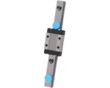 Railgeleider 100 mm - miniatuurgeleider met wagenblok
