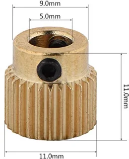 Richer-R Messing Extruder Drive Gear 26T voor MK7/MK8 – 10 stuks