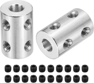 Schroefkoppeling 6 mm tot 6 mm – staal – 5 stuks – m-winkel
