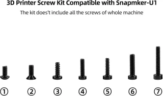 Schroevenassortiment voor 3D-printeraccessoires