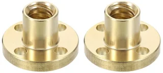 Set van 2 messing trapeziummoeren voor 3D-printers